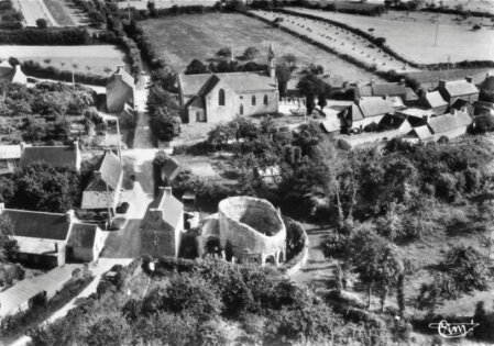 Le Temple de Lanleff en vue aérienne